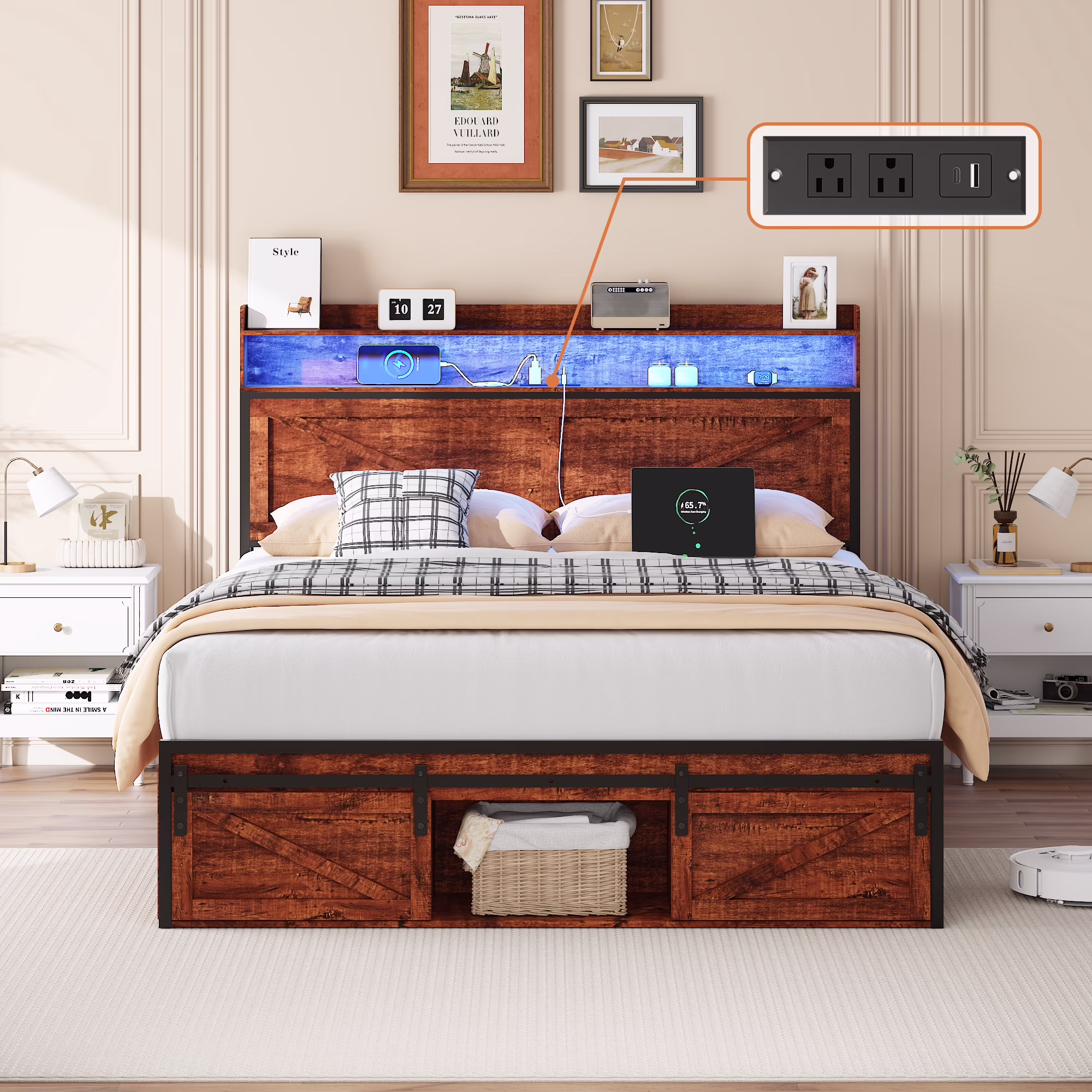 Brown Bed Frame