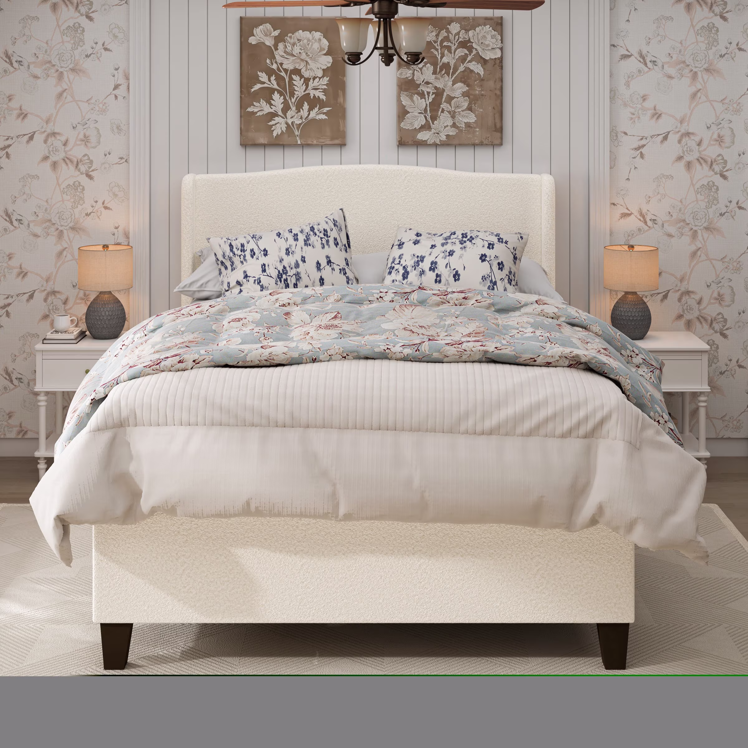 Beige-1 Bed Frame