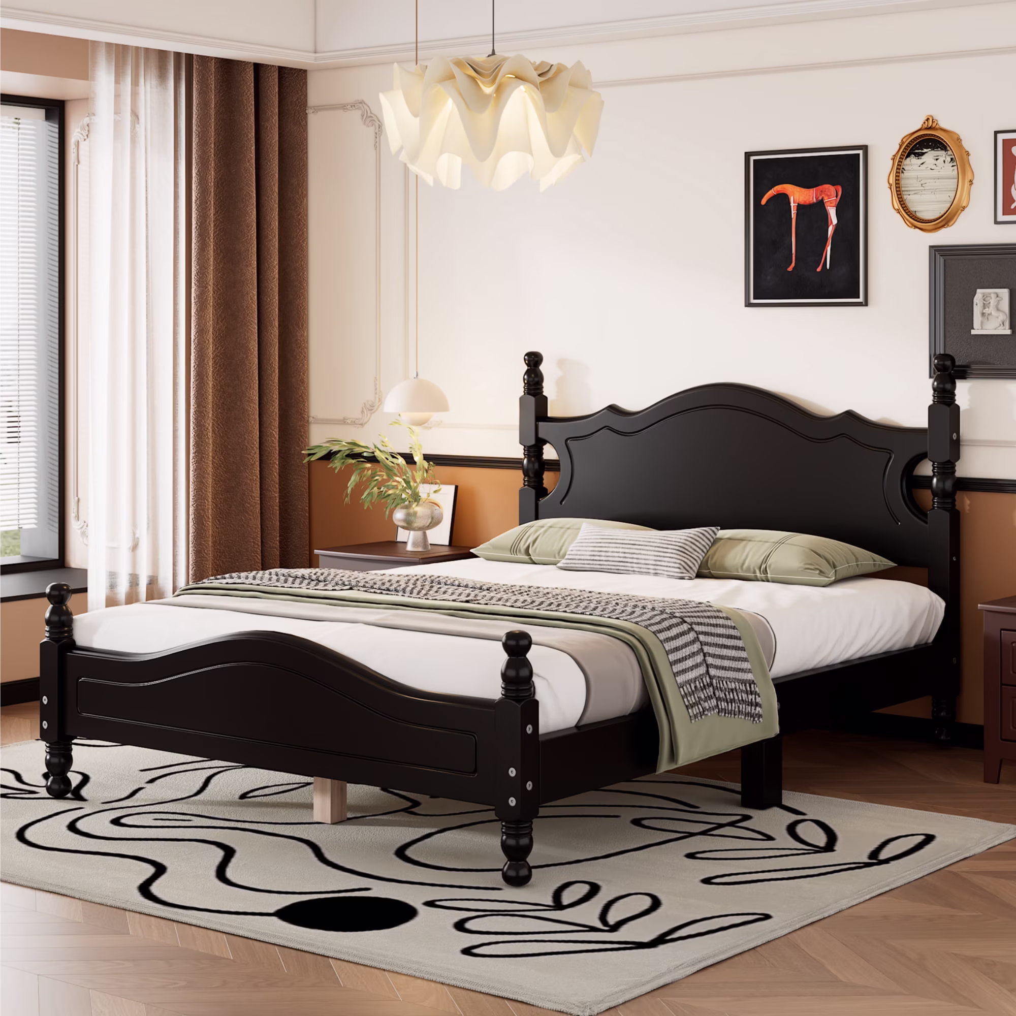 Black Full Size Bed Frame