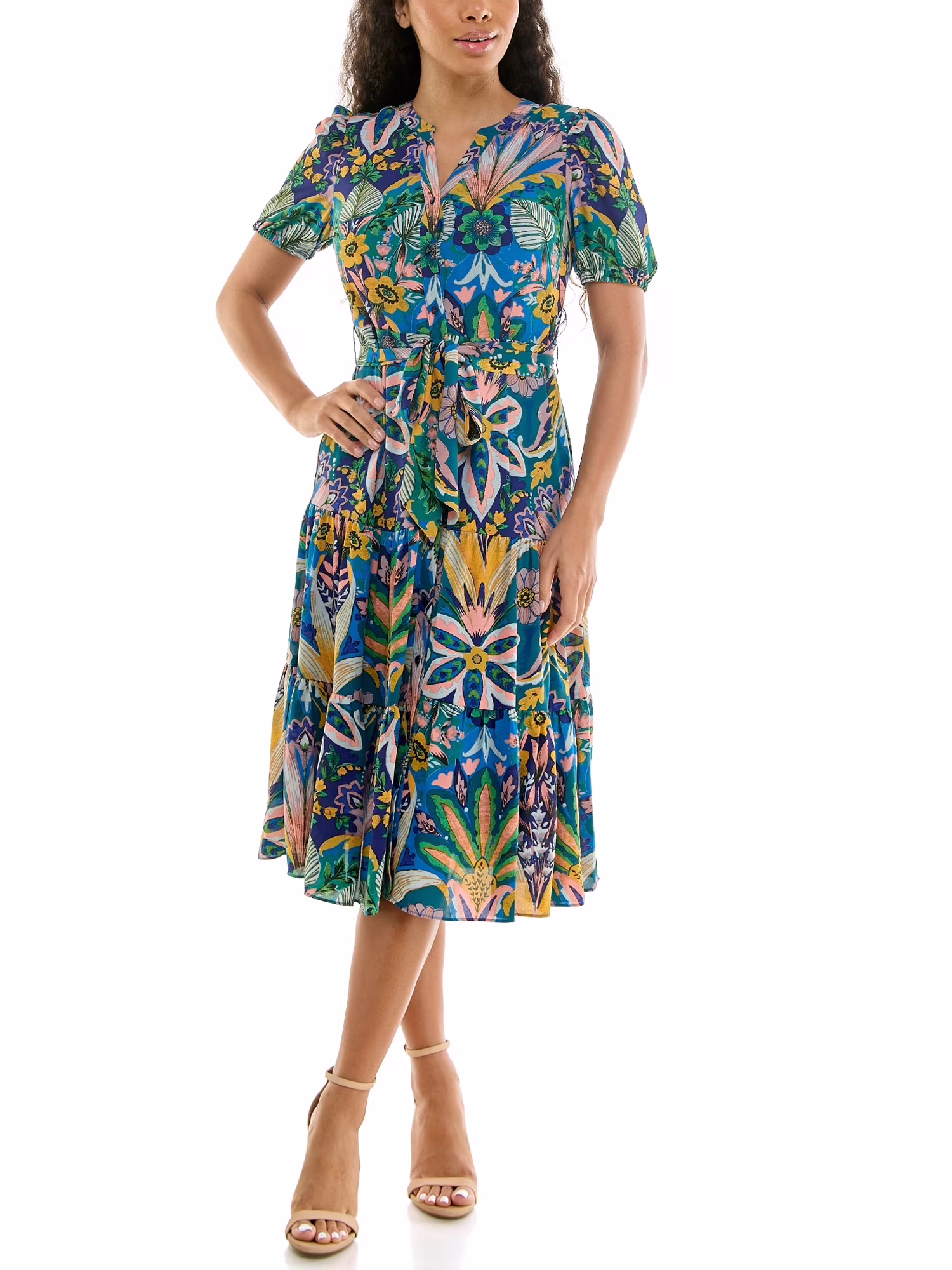 Nanette Nanette Lepore Womens Tie Waist Shirtdress