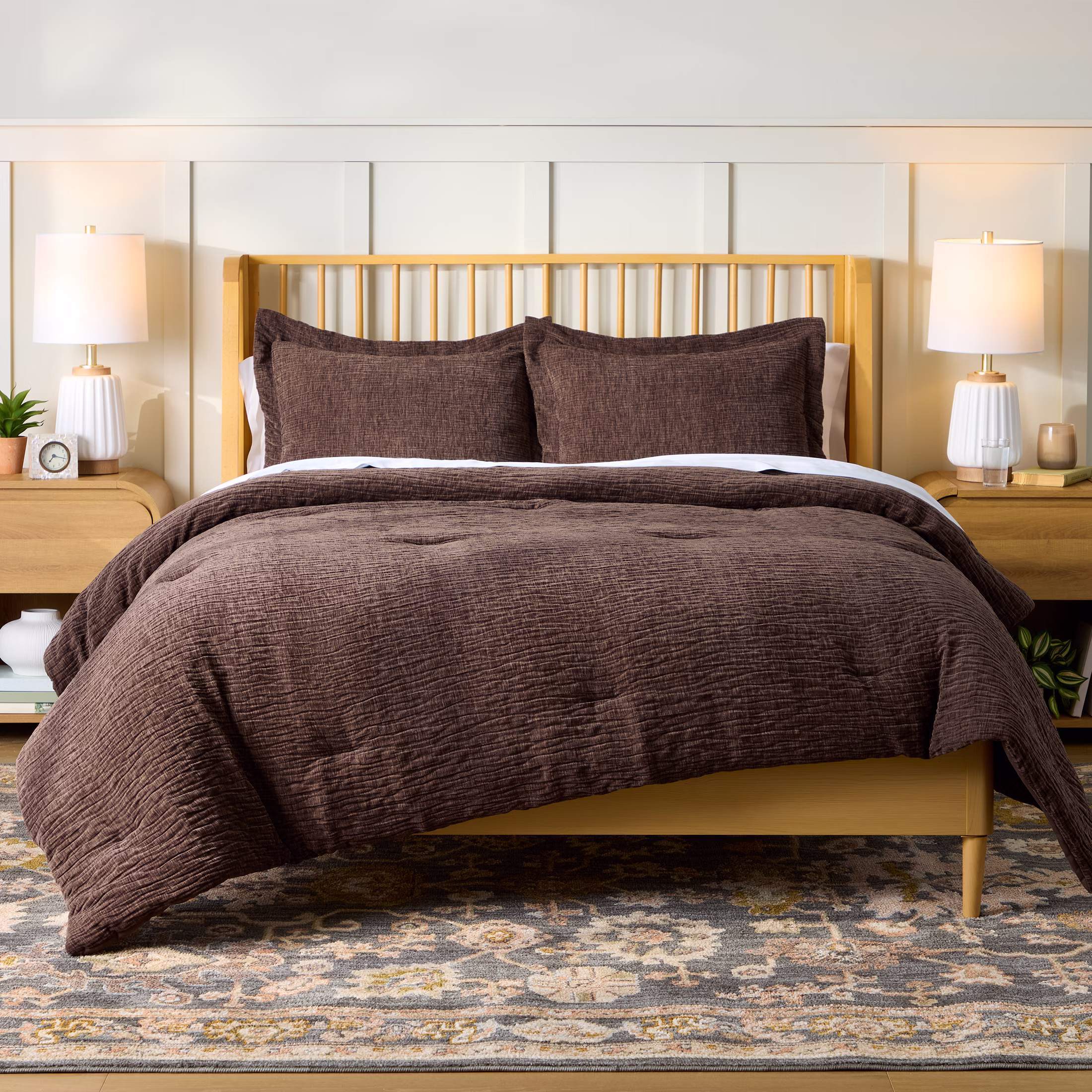 Brown Rippled Chenille