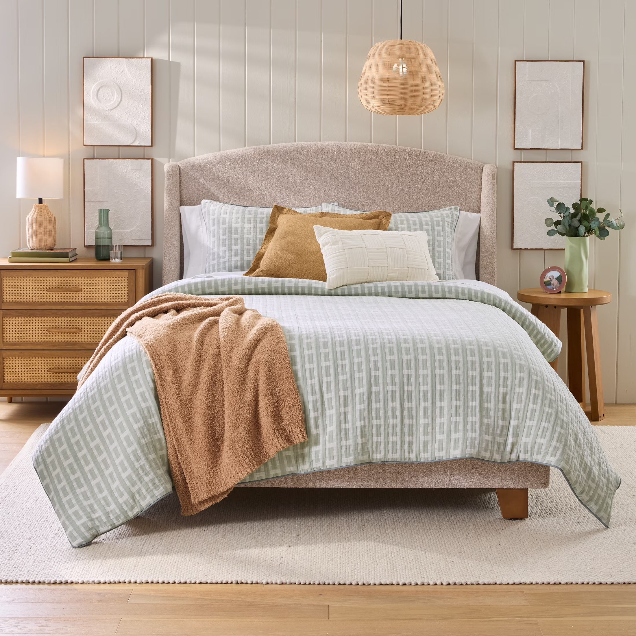 Green Basket Weave