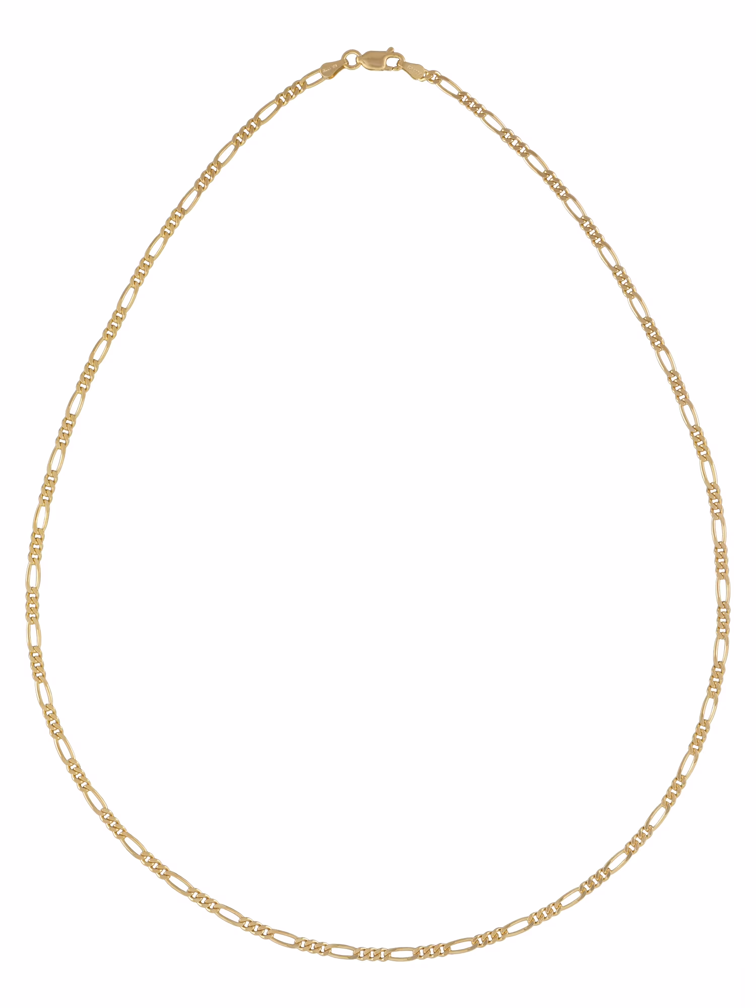 Brilliance Fine Jewelry Ss/18kgp Fig Chain 20''