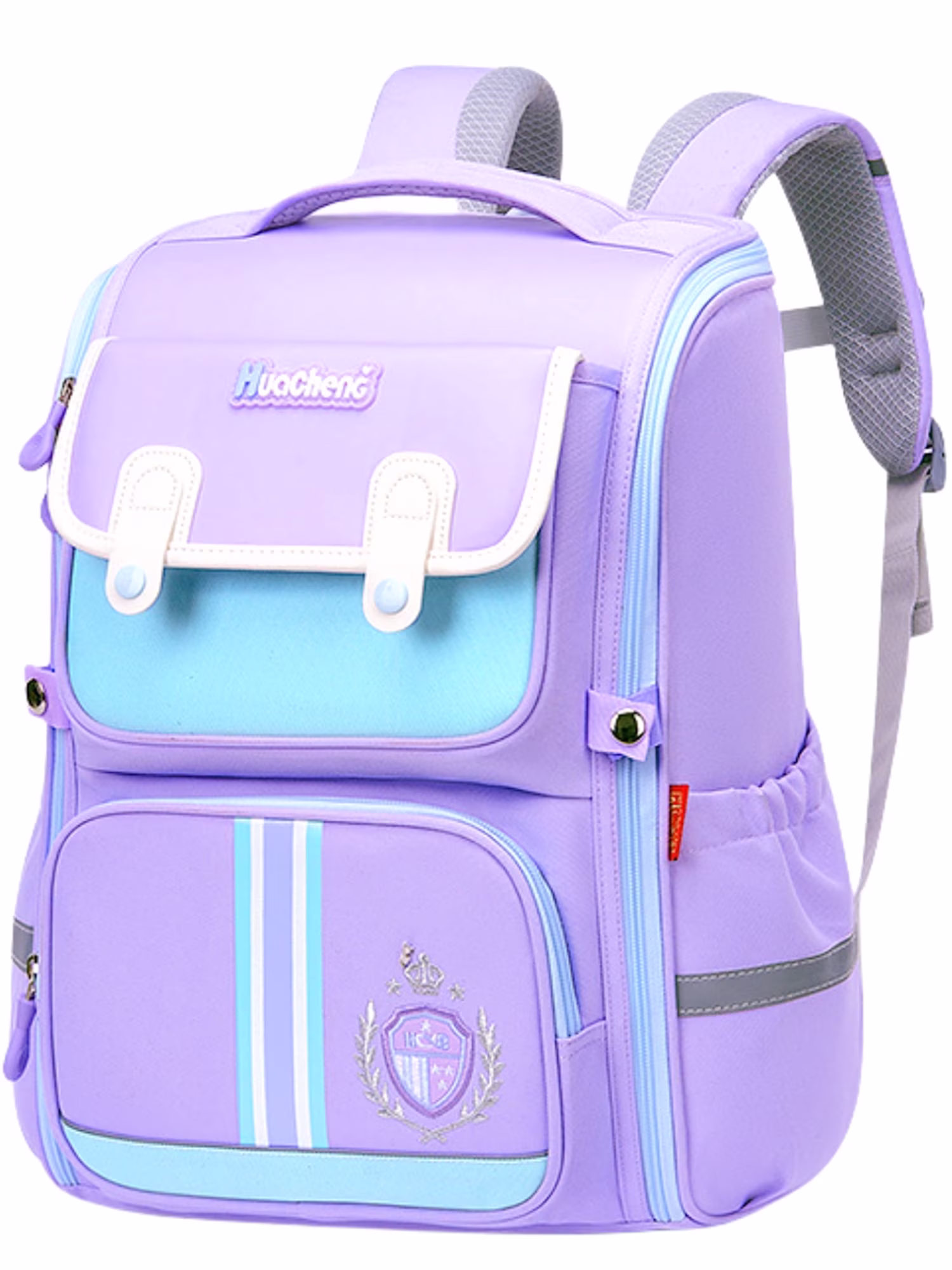 Tyethy School Backpack for Girls, Large Lightweight Kids School Bag Waterproof Wide-open Bookbag for Children, Purple