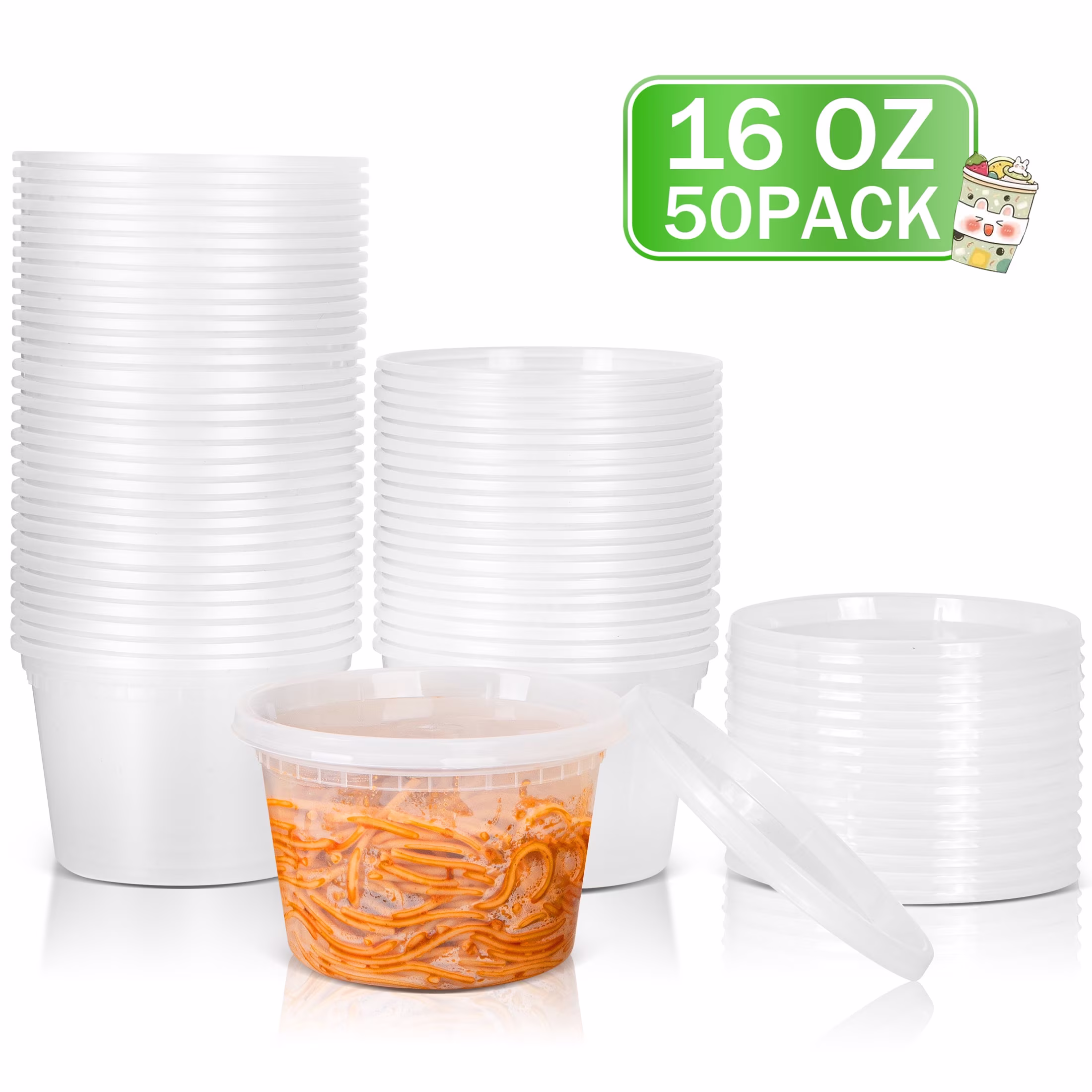 16oz, 50 Pack