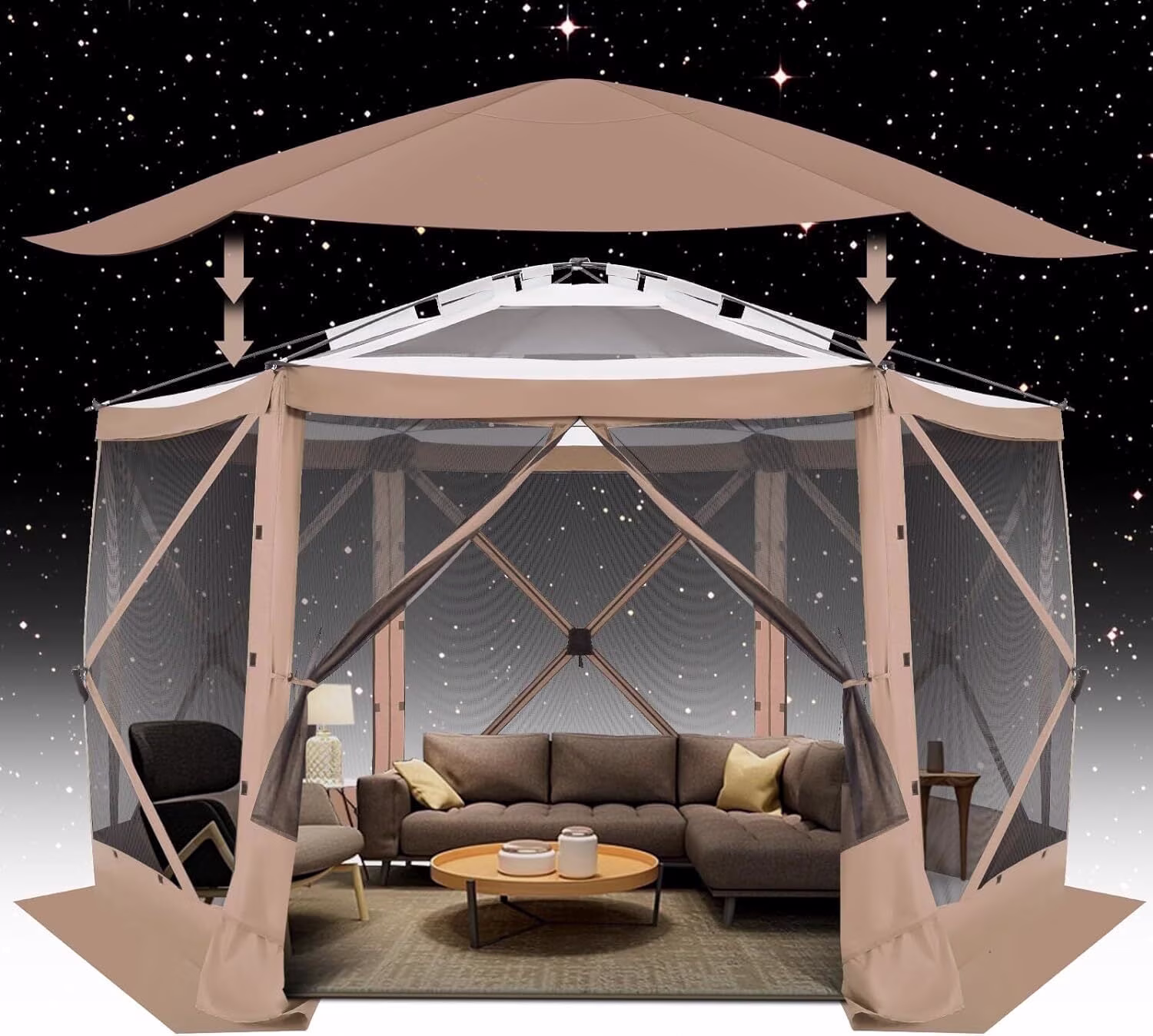 Starry sky top without sidewalls
