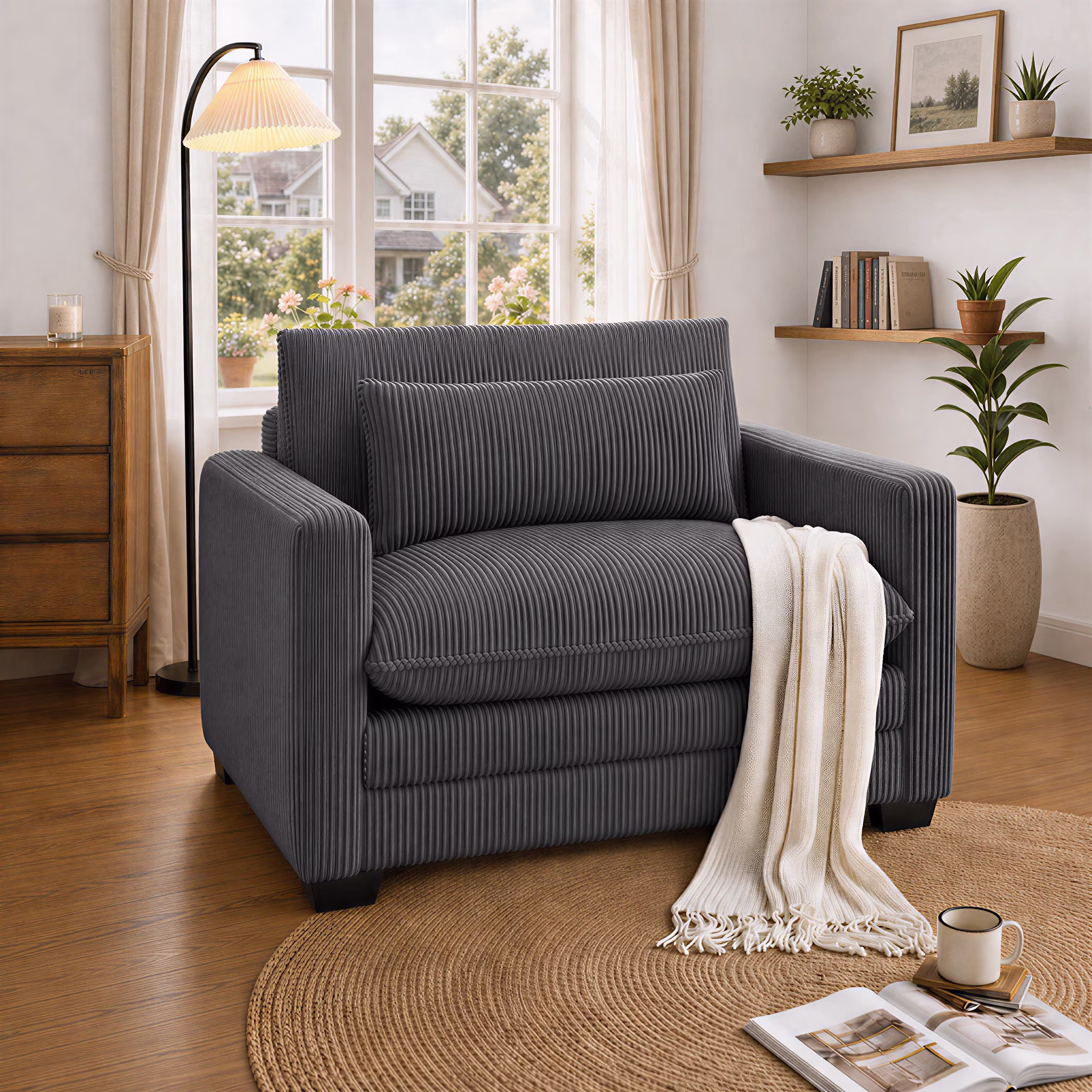 31\'\' Armchair Dark gray