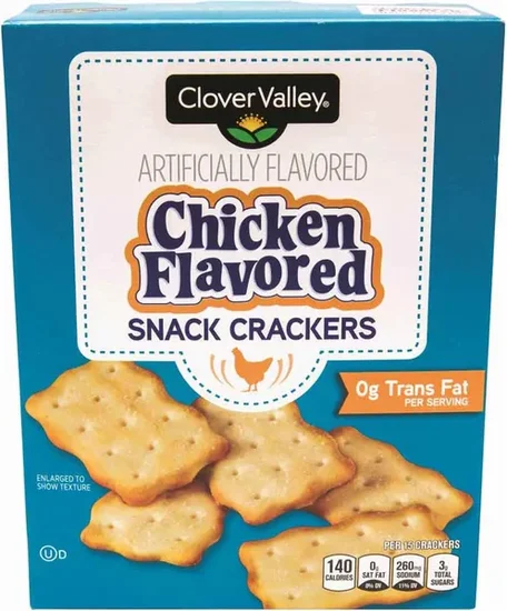 Clover Valley Chicken Flavored Snack Crackers, 7.5 oz