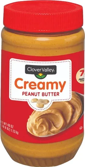 Clover Valley Creamy Peanut Butter, 40 oz