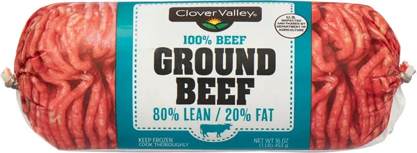 Clover Valley Fresh Ground Beef 80/20, 1 lb