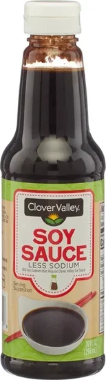 Clover Valley Less Sodium Soy Sauce, 10 fl oz