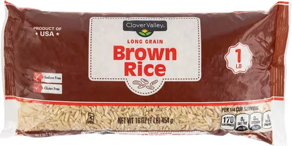 Clover Valley Long Grain Brown Rice, 16 oz