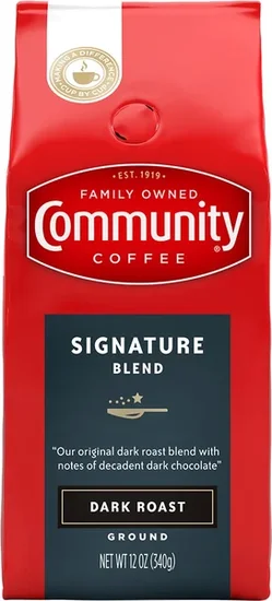 Community Coffee Signature Dark Roast Ground, 12 oz
