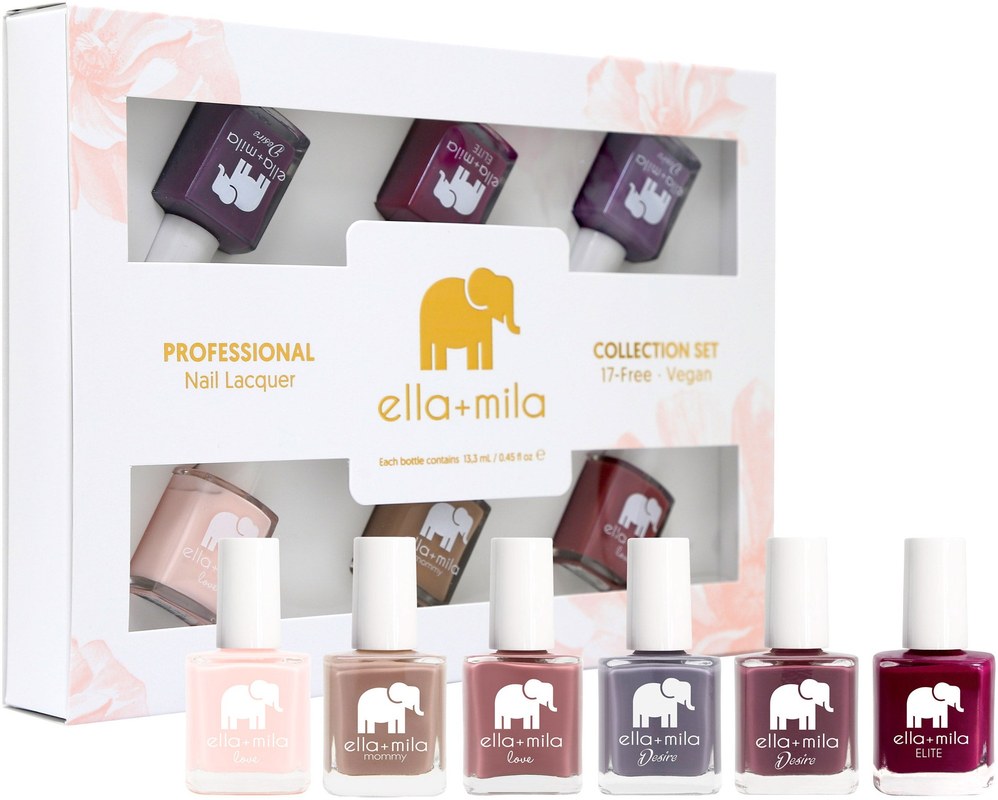 ella + mila Nail Lacquer Polish Collection, 6-piece Set, 0.45 fl oz Each