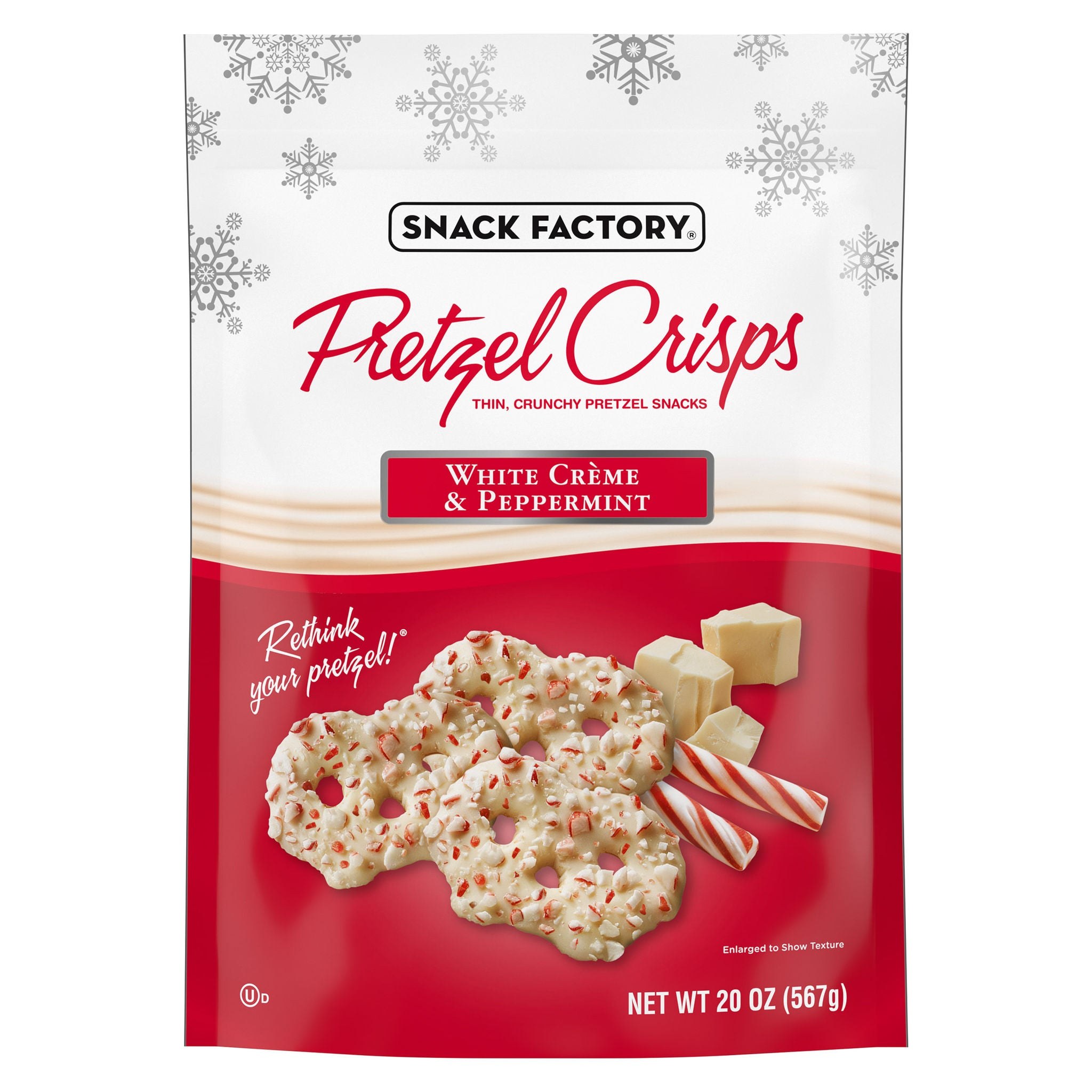 Snack Factory White Crème & Peppermint Pretzel Crisps