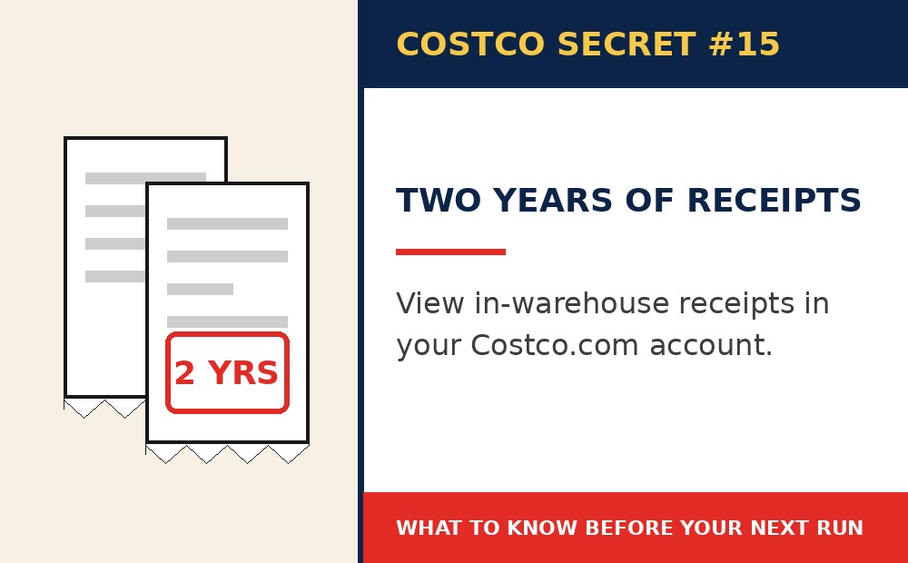 Costco secret 15: Costco Has Been Saving Your Receipts for You