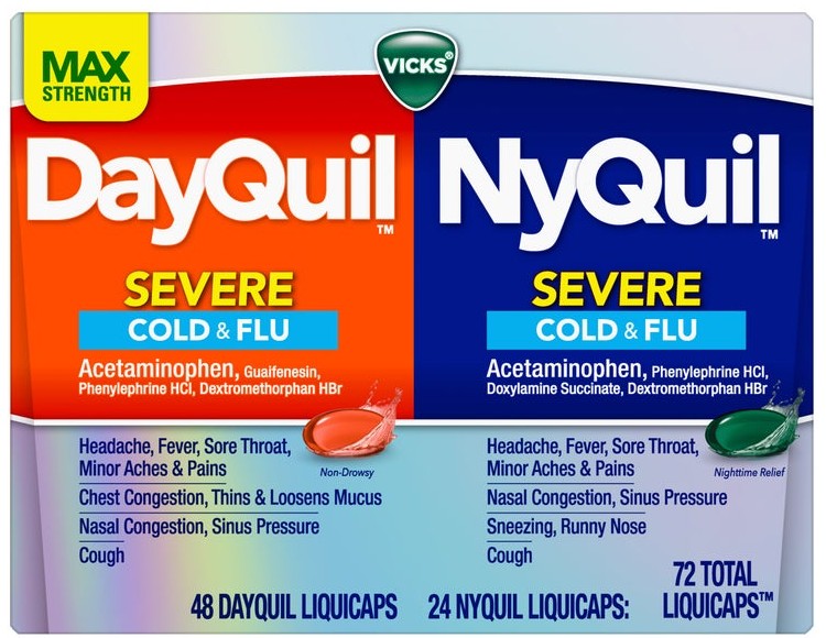 Vicks DayQuil + NyQuil Severe Cold & Flu LiquiCaps