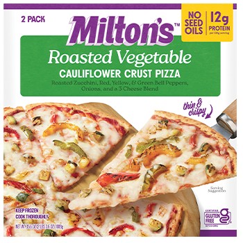 Milton’s Roasted Vegetable Cauliflower Crust Pizza