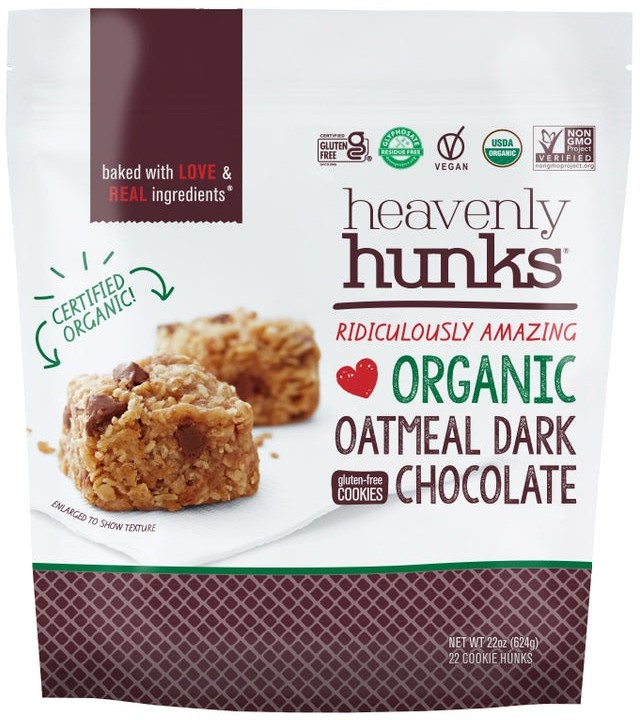 Heavenly Hunks Organic Oatmeal Dark Chocolate Cookies
