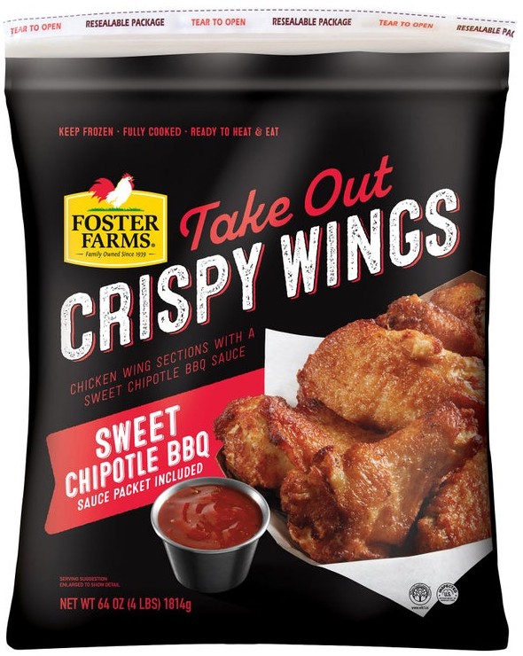 Foster Farms Take Out Sweet Chipotle BBQ Crispy Chicken Wings