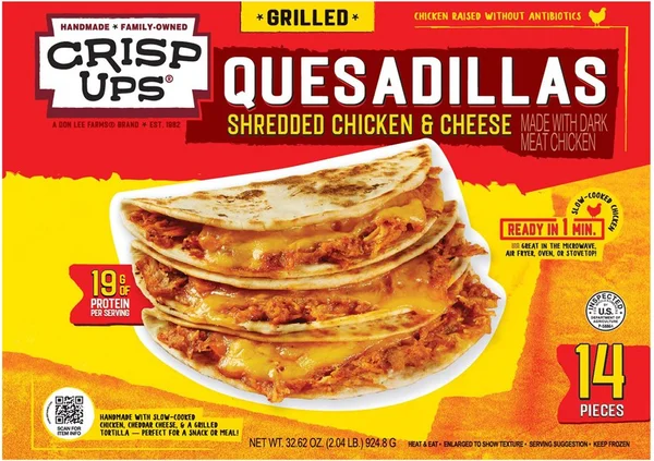 CrispUps Frozen Grilled Chicken Quesadillas