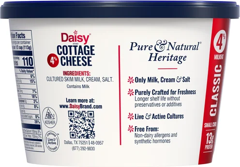 Daisy 4% Milkfat Small Curd Cottage Cheese