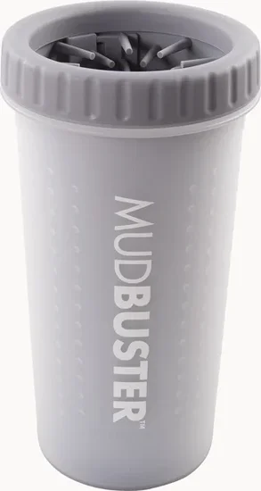 Dexas MudBuster Portable Dog Paw Washer and Cleaner, Large, Light Gray