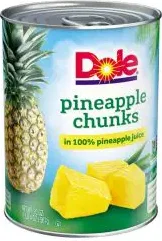 Dole Canned Pineapple Chunks in 100% Juice, 20 oz