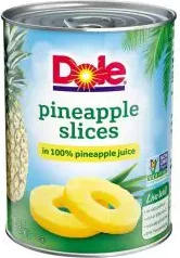 Dole Canned Pineapple Slices in 100% Juice, 20oz