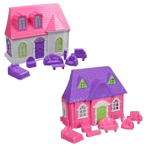 Doll House with Furniture Playset, Assorted Designs