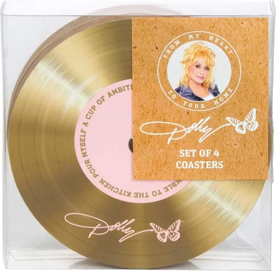 Dolly Parton Round Coasters, 4 ct