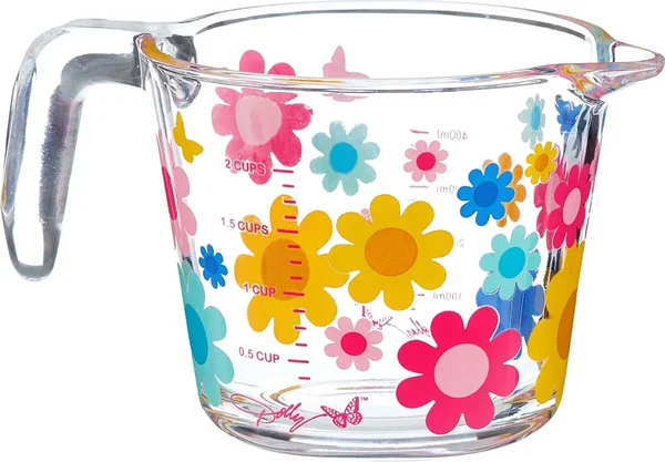 Dolly Parton Summer Floral Glass Measuring Cup