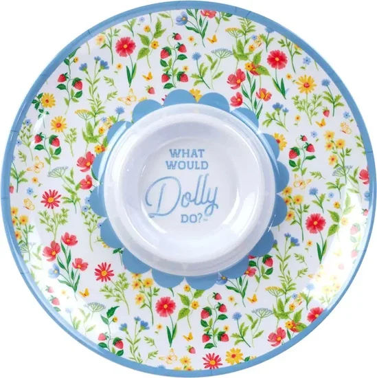 Dolly Parton 'What Would Dolly Do?' Round Chip Dip Tray, 12 in