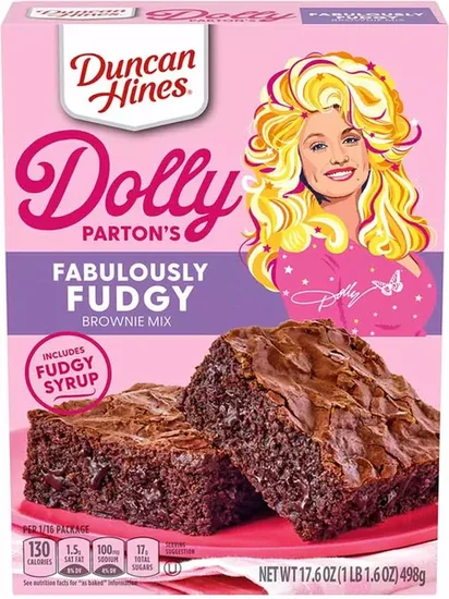 Duncan Hines Dolly Parton's Fabulously Fudgy Brownie Mix, 17.6 oz