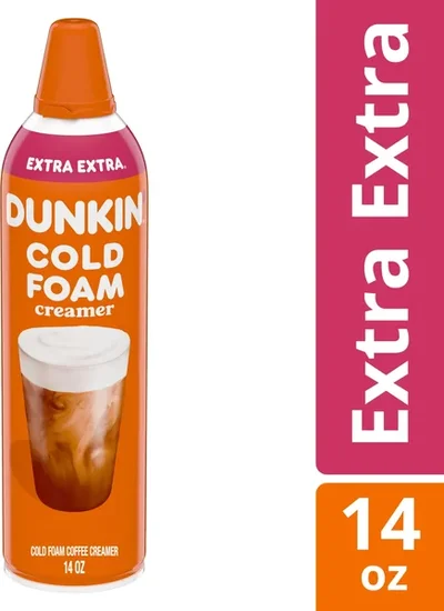 Dunkin' Extra Extra Cold Foam Coffee Creamer Can, 14 oz