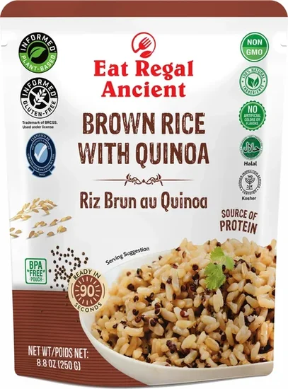 Eat Regal Ready To Eat Brown Rice with Quinoa, 8.8-oz. Pouches