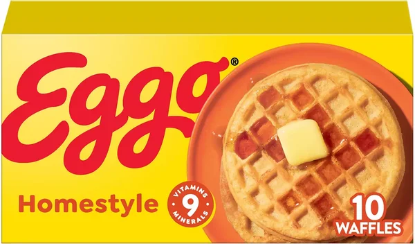 Eggo Homestyle Waffles, Frozen Breakfast, 10 Count