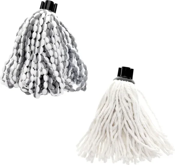 Essentials Assorted Larger Size Microfiber or Cotton Mop Head, 1-ct. Pack