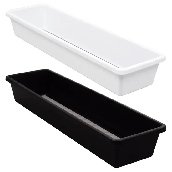 Essentials Large Rectangular Drawer Organizers, 13.5x3.75x2 in.
