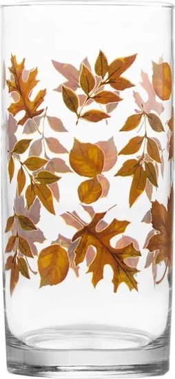 Fall Leaves Glass Cooler, 15-oz.