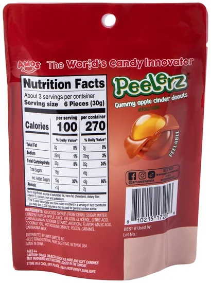 Amos® Peelerz® Apple Cider Donuts Gummy Candy 3oz