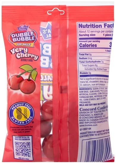Dubble Bubble® Very Cherry Gum Balls 3.3oz