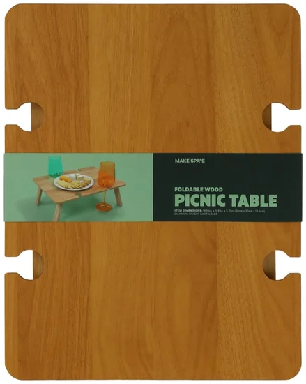 Foldable Wood Table Cupholder