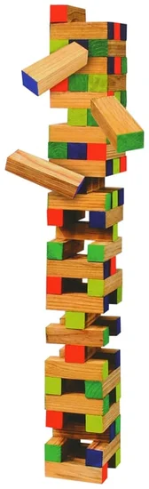 Glow-in-the-Dark Wooden Tumbling Tower Game