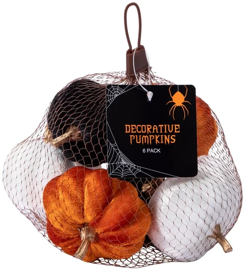 Halloween Decorative Pumpkins 6-Pack