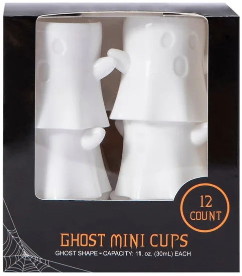 Halloween Ghost Mini Cups 12-Pack