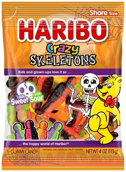 Haribo® Crazy Skeletons Gummi Candy 4oz
