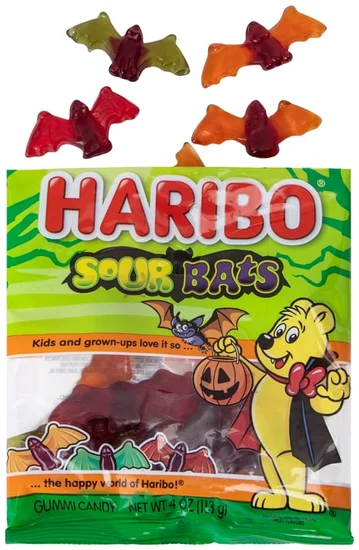 Haribo® Halloween Sour Gummi Vampire Bats 4oz