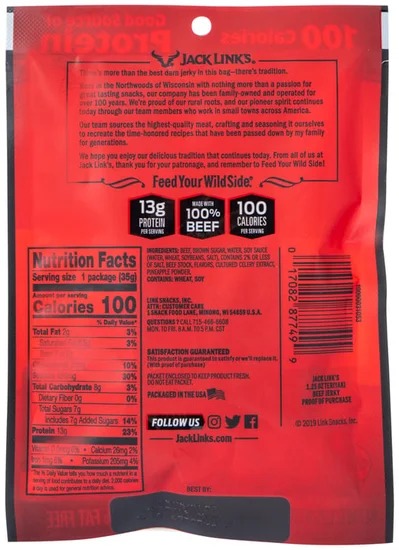 Jack Link's® Teriyaki Beef Jerky 1.25oz