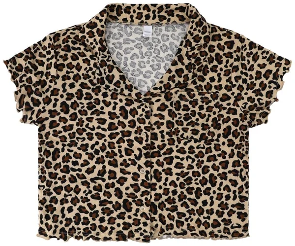 Juniors' Button-Up Pajama Top